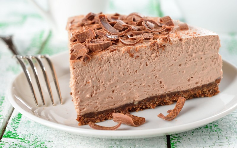 cake, fork, Nutella, Cheesecake, chocolate