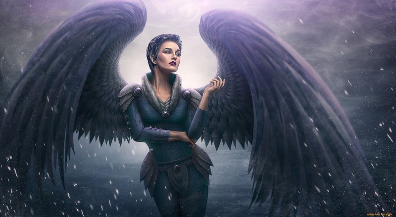 wings, angel, artwork, fantasy art, fantasy girl