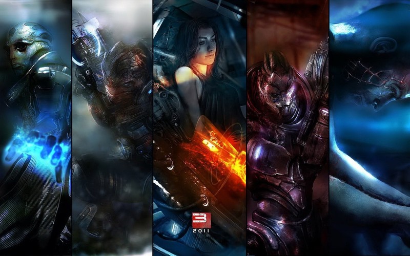 Mass Effect, Miranda Lawson, video games, Commander Shepard, Shepard, science fiction, Garrus Vakarian, Grunt (Mass Effect), Thane Krios