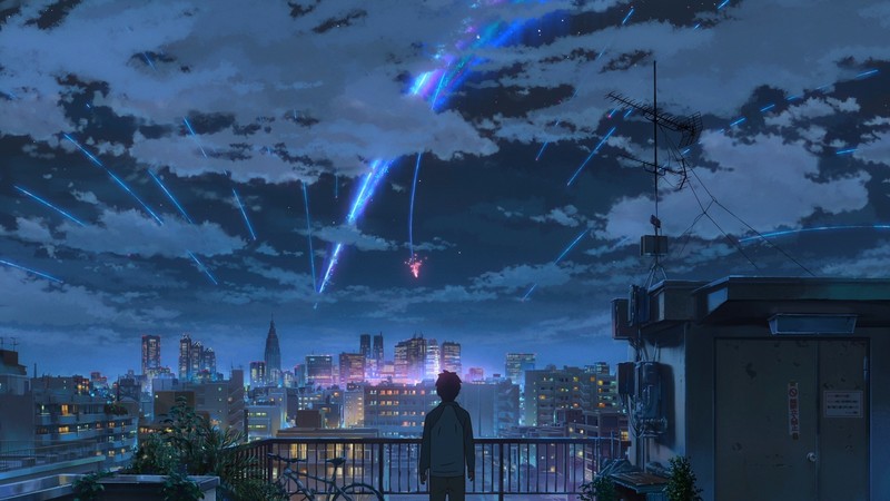 Kimi no Na Wa, Makoto Shinkai, starry night, comet