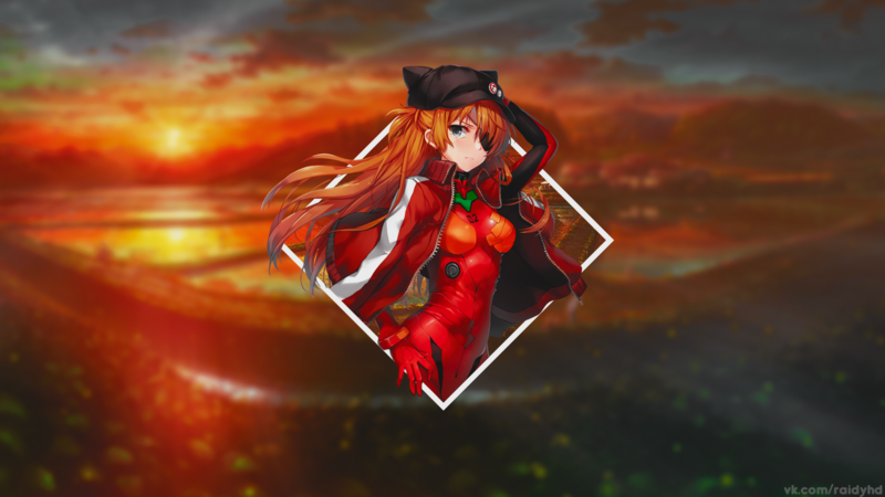 anime, anime girls, Neon Genesis Evangelion, Asuka Langley Soryu, Asuka Langley Shikinami, picture-in-picture
