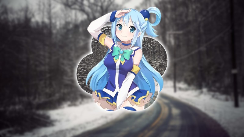 anime, anime girls, Kono Subarashii Sekai ni Shukufuku wo!, Aqua (KonoSuba), picture-in-picture