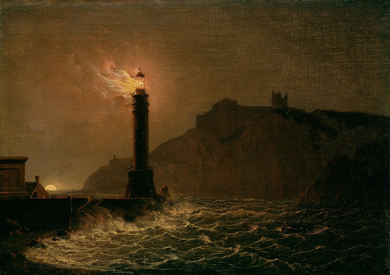 Joseph Wright, classic art, painting, sea