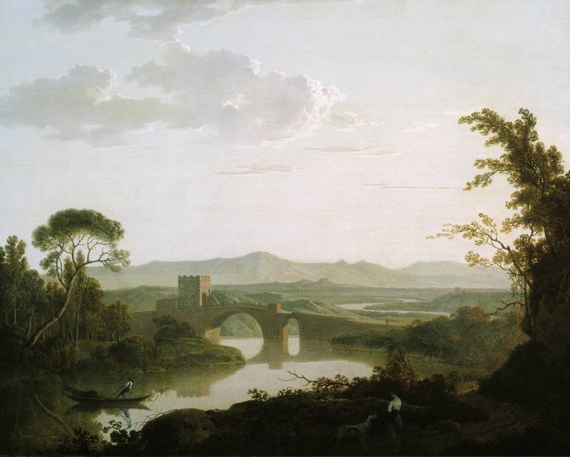 Joseph Wright, classic art, painting, landscape