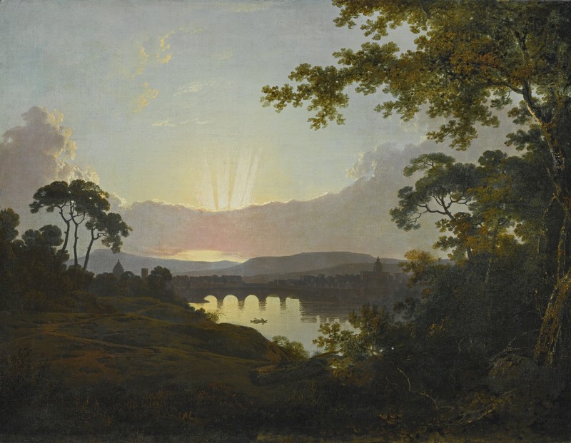 Joseph Wright, classic art, landscape, painting