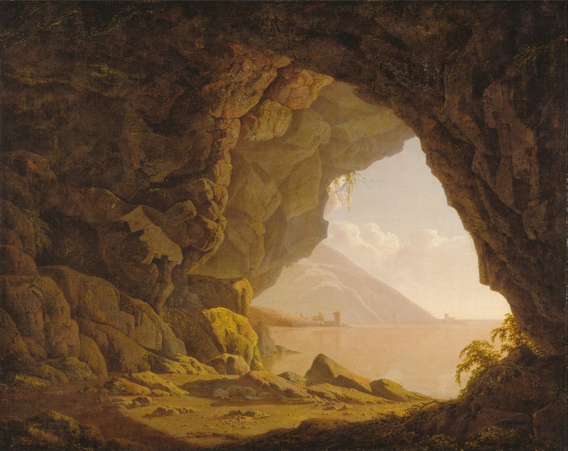 Joseph Wright, classic art, cave, painting