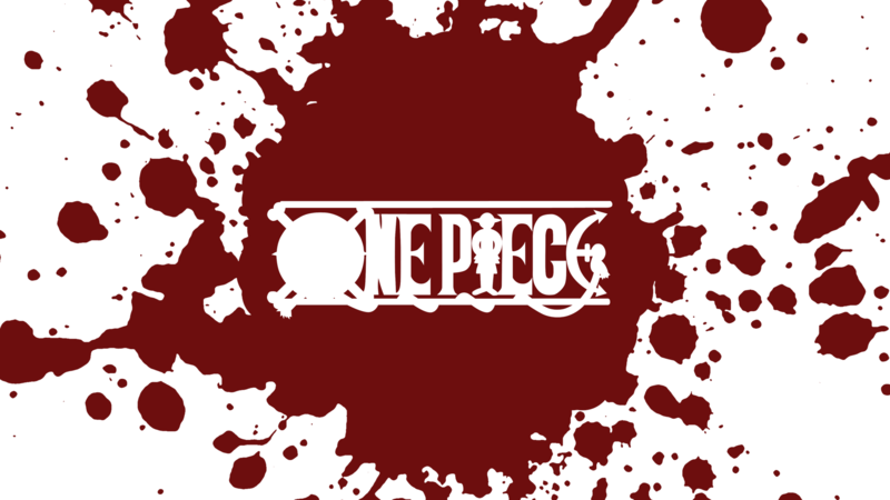 One Piece, anime, red, white