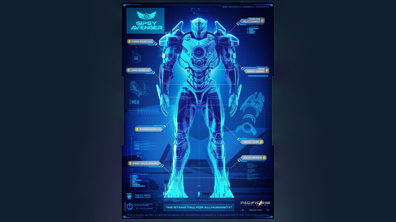 digital art, Pacific Rim, gray background, blueprints, blue, cyan