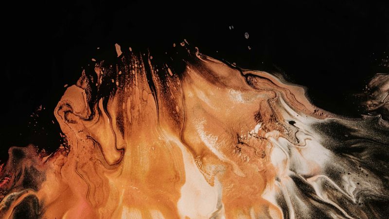 paint, liquid, stains, brown, dark, 4k