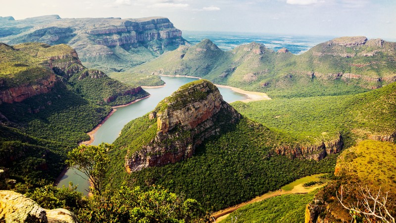 nature, mountains, river, trees, landscape, water