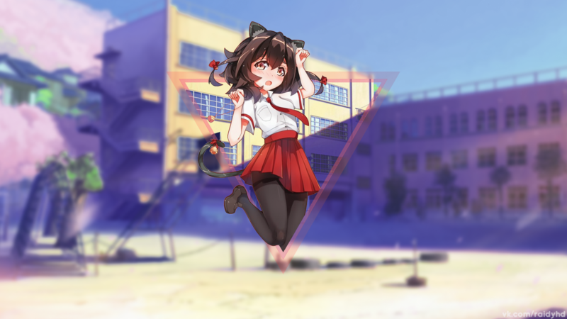 anime, anime girls, school, picture-in-picture
