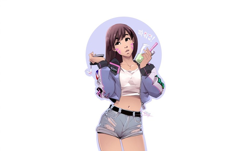 anime girls, anime, artwork, D.Va (Overwatch)
