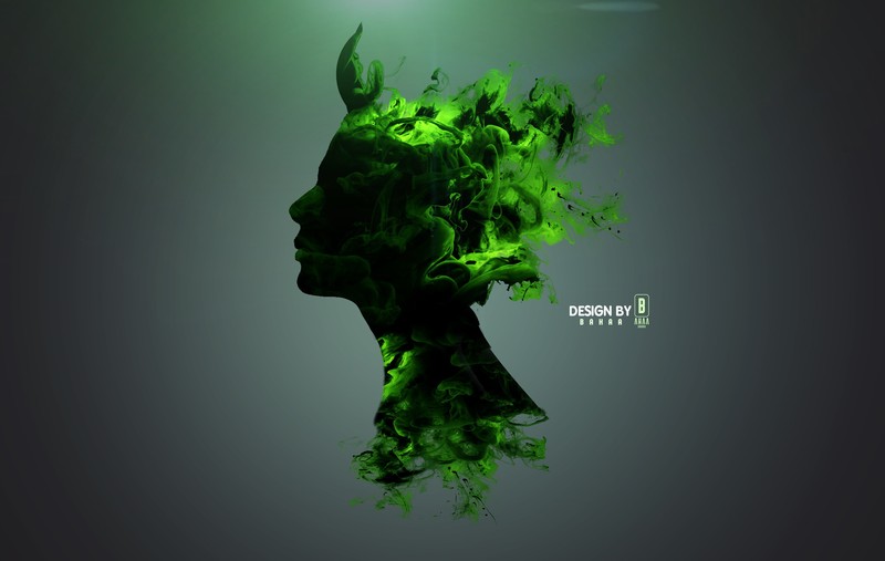 smoke, women, abstract, profile