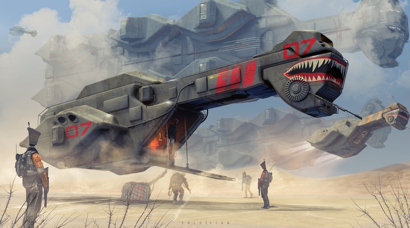 science fiction, futuristic, artwork, vehicle