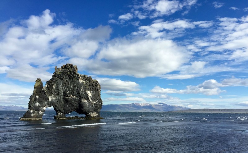 water, landscape, blue, rock, sky