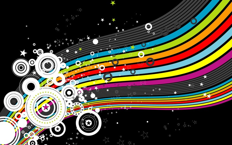 rainbows, colorful, drawing
