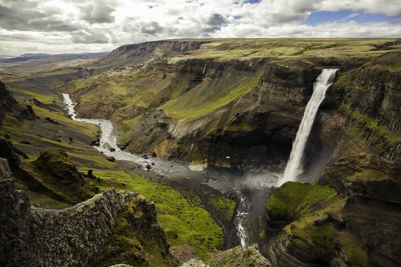 waterfall, water, nature