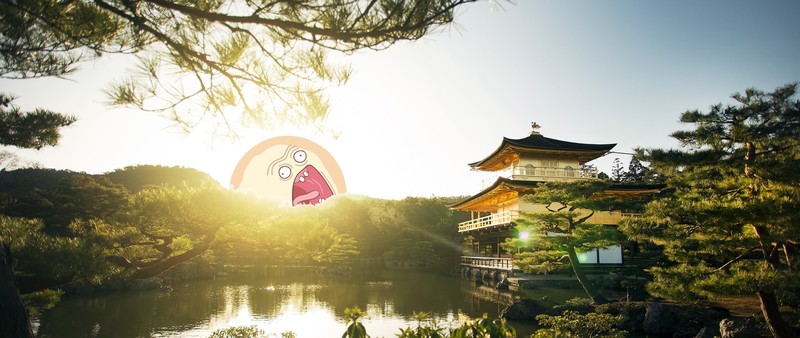 Rick and Morty, landscape, cartoon, Asia, water, building, trees