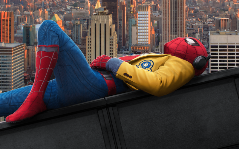 Spider-Man: Homecoming (2017), Marvel Cinematic Universe, movies, Spider-Man, cityscape, headphones