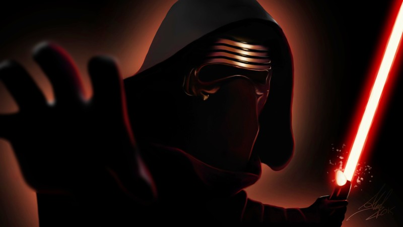 Kylo Ren, dark, Star Wars, The First Order, mask, lightsaber