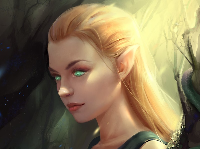elves, fantasy girl, fantasy art