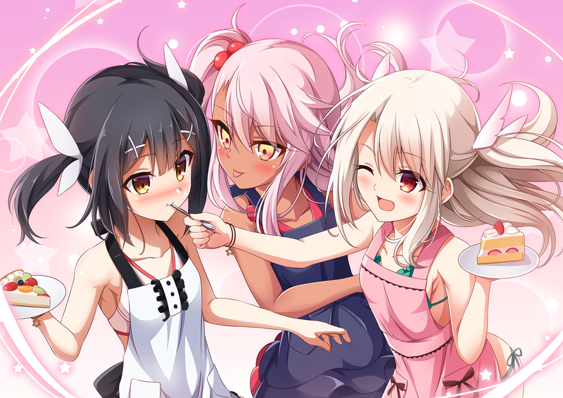 anime, anime girls, Fate Series, Fate/kaleid liner Prisma Illya, Illyasviel von Einzbern, Chloe von Einzbern, Miyu Edelfelt
