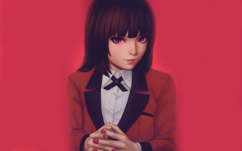 Kakegurui, Jabami Yumeko, anime girls, Ilya Kuvshinov