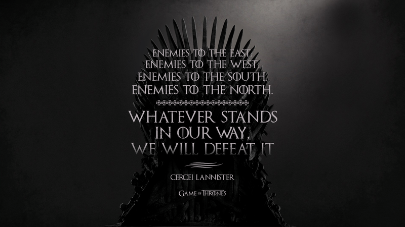 Game of Thrones, Book quotes, TV, typography
