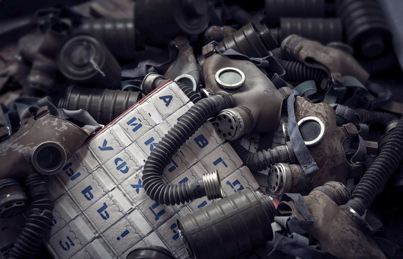 gas masks, dark, apocalyptic, mask