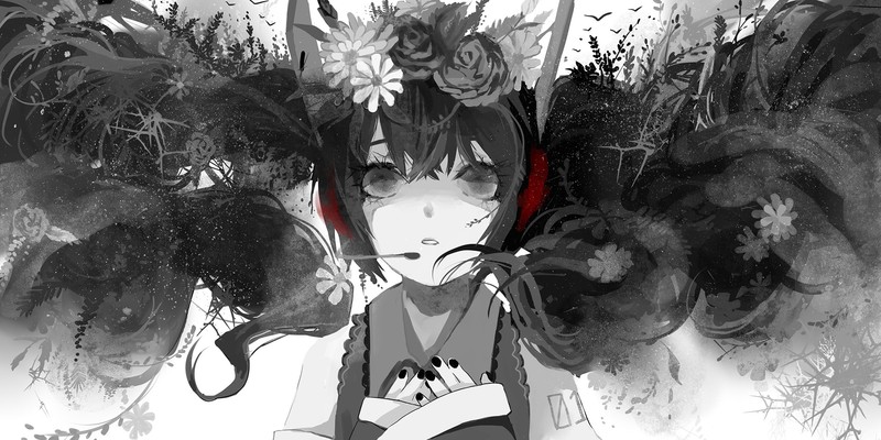 Hatsune Miku, Hatsune Miku Append, anime girls, flowers, face, anime