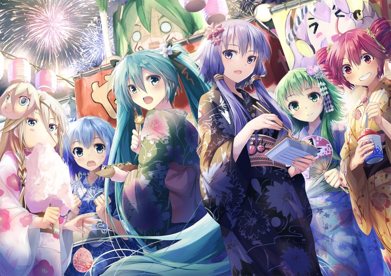 Hatsune Miku, Hatsune Miku Append, anime girls, anime
