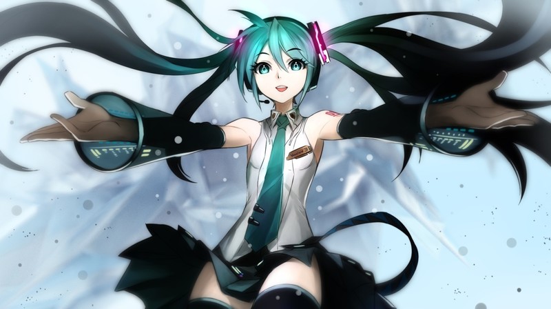 Hatsune Miku, Hatsune Miku Append, anime girls, tie, turquise hair, anime