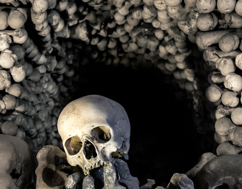 skull, bones, black, death