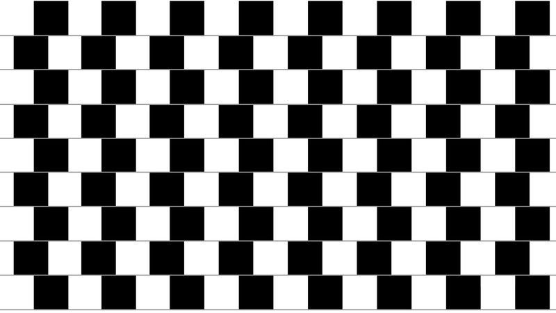 digital art, optical illusion, monochrome, square