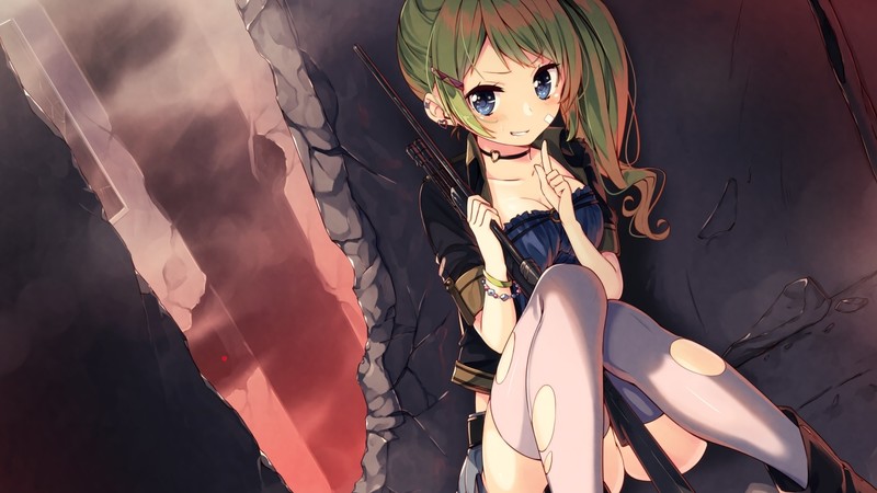 anime, original characters, gun