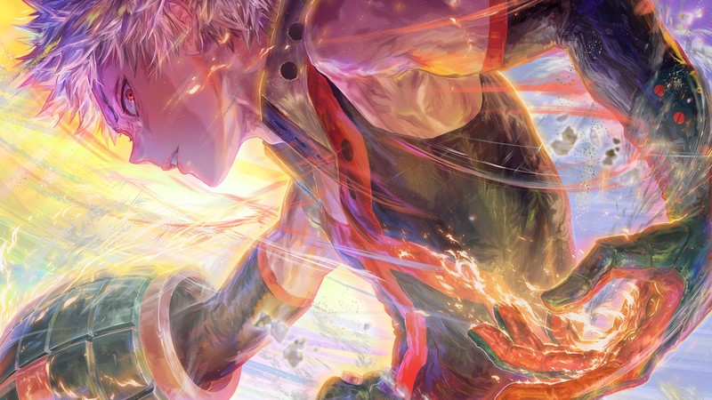 digital art, Katsuki Bakugou, fantasy art, Boku no Hero Academia, MuddyMelly
