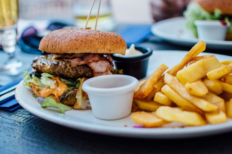 burgers, Fries, food