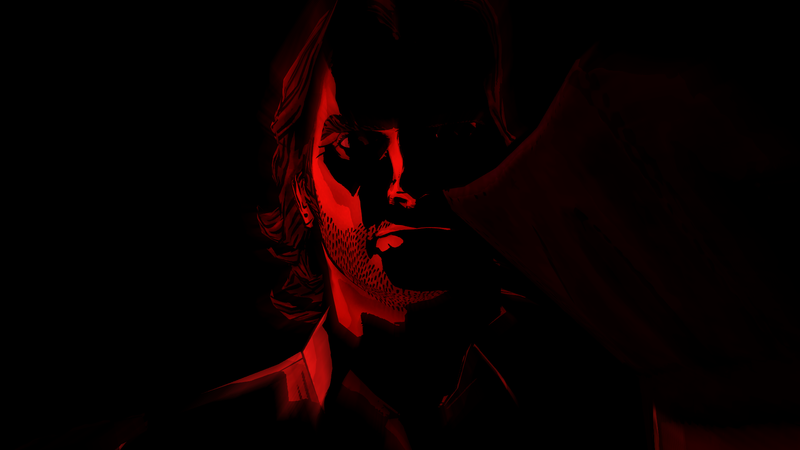 The Wolf Among Us, video games, dark, men, red, face, video game art, black