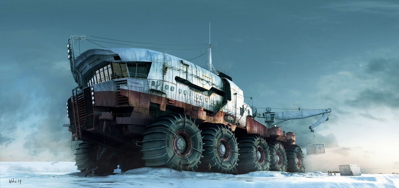 vehicle, artwork, futuristic, 2014 (Year)