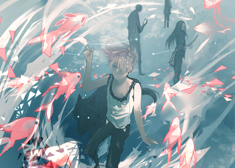 abstract, fish, artwork, Nano Mortis