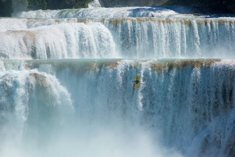 photography, kayaks, waterfall