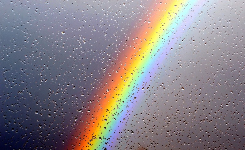 rainbows, water drops, rain