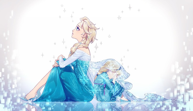 cartoon, Frozen (movie), fantasy girl, blonde, Elsa, Princess Elsa