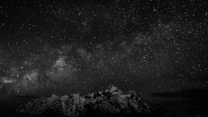 space, Milky Way, space art, monochrome, night, sky, nature