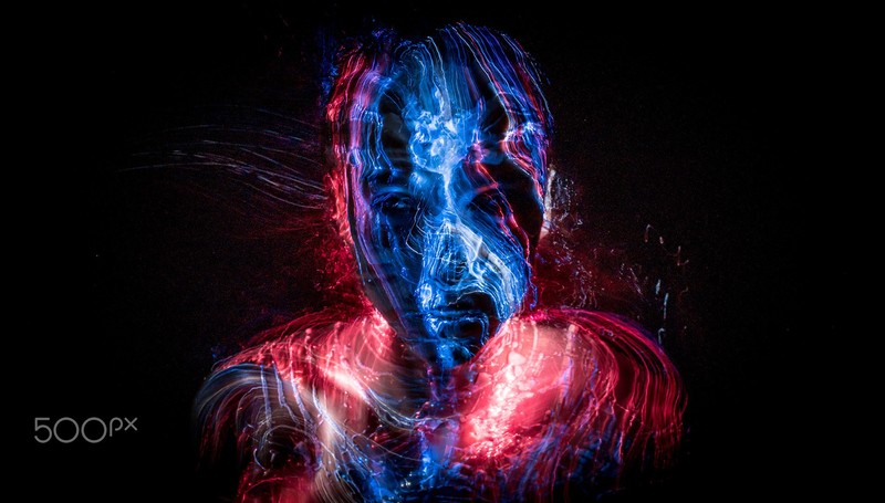 Gunnar Heilmann, digital art, colorful, face, 500px