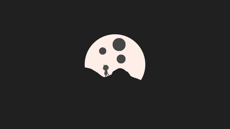 Moon, minimalism, simple, simple background