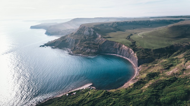 cliff, sea, bay, landscape, water, coast