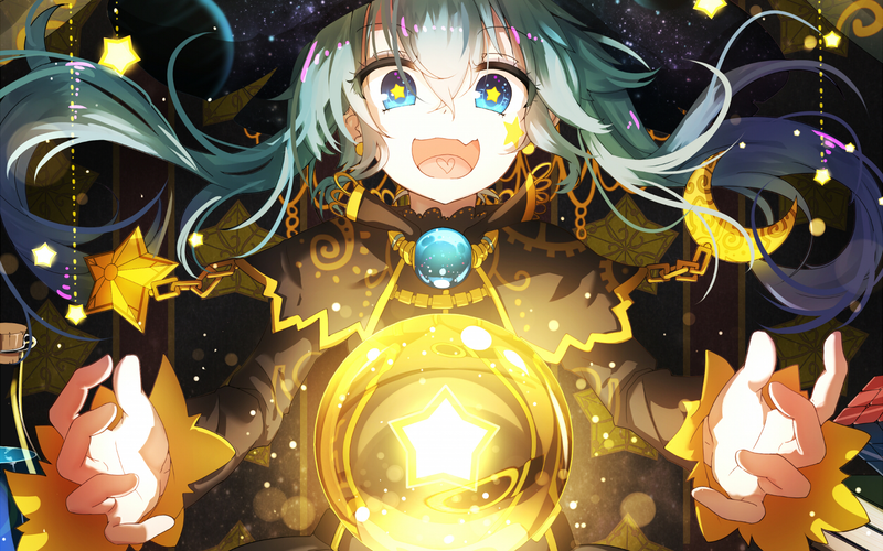 anime girls, anime, symbol-shaped pupils