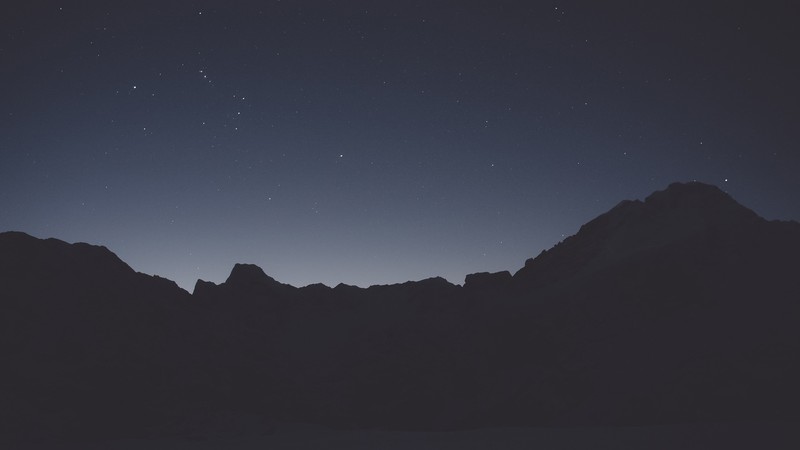 landscape, night, dark, sky, nature, stars, night sky, calm