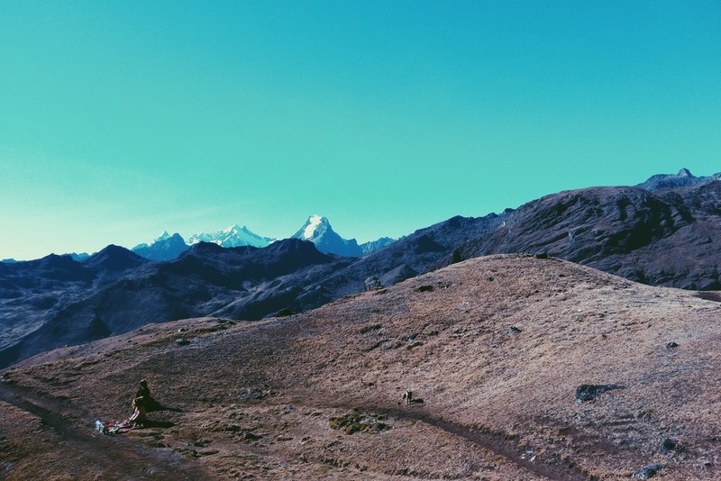 mountains, landscape, nature, people